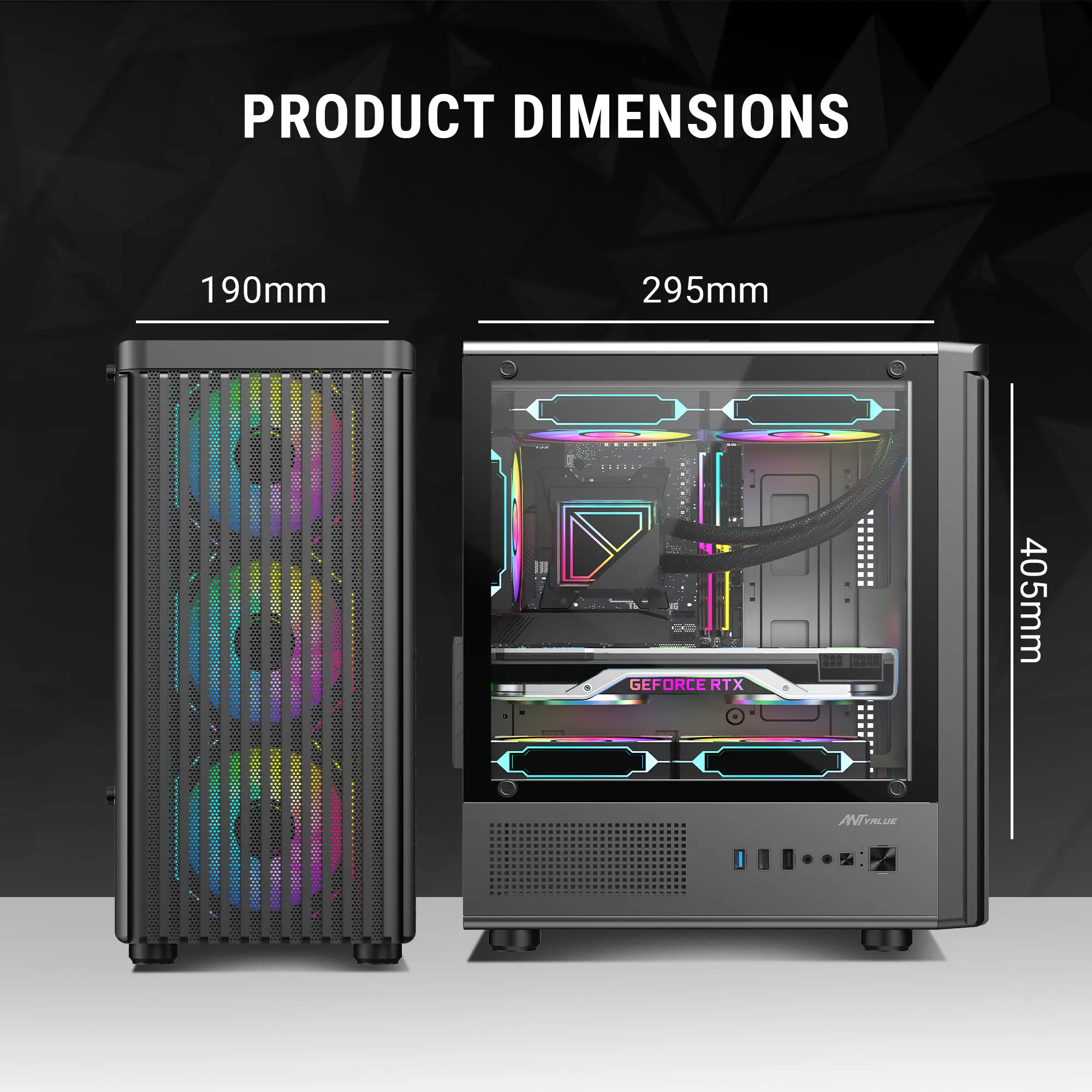 Ant Value Gaming Mid Tower Cabinet (M-ATX/ITX) VM45 view 3